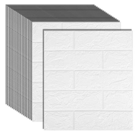 15 stk Selvklebende 3D Murvegg Dekorasjon Skum Tapet DIY Vanntett Rom Kjøkken Tak Bakgrunn