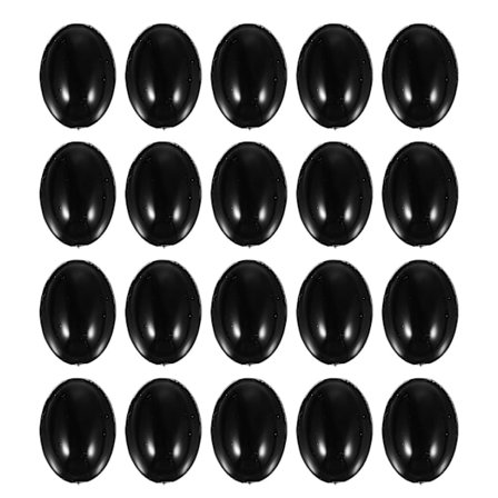 100 stk. sorte ovale sikkerhedsøjne og næser til bjørnedukke DIY-håndværk