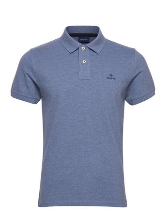 Contrast Collar Pique Ss Rugger Polos Short-sleeved Blå GANT