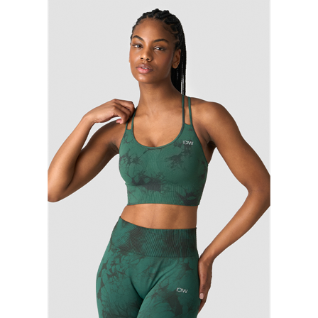 ICANIWILL Define Seamless Tie Dye Sport-bh Grön