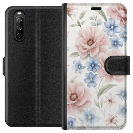 Yhteensopiva Lompakkokotelo Sony Sony Xperia 10 III Romanttiset kukat