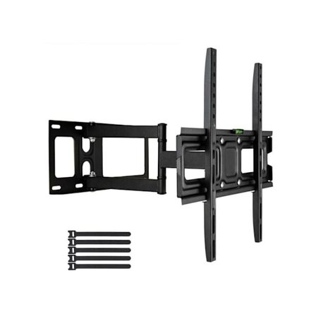 TV-väggfäste 32-60 tum, stort basenkel pendel TV-stativ med horisontellt vattenpass, VESA 400 x 400 mm (max. 35 kg), lutningsbar -10°10° KLB