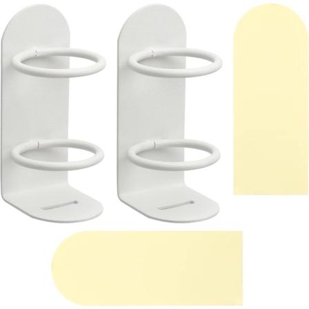 2-pack väggmonterad eltandborsthållare (vit)