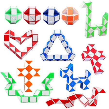 24 Blokke Magisk Slangekube, mini Slange Speed Cube, Twist Puslespil Legetøj