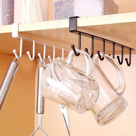 Sæt med 2 skab indsats kopholder kopholder til 6 kopper opbevaring