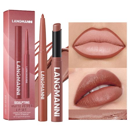 12 Färgalternativ Vinklat Läppstift Med Exakt Läppenna För Felfritt Resultat