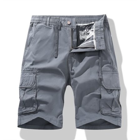 IC Shorts Herr Cargo Shorts Herr Plus Size Elastisk midja Dragsko Cargo Korta Byxor Lätt dragkedja Multi