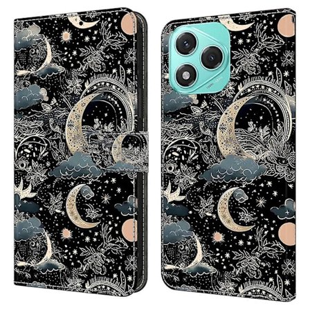 Honor 400 Lite 5G -kotelo PU-nahkalompakko puhelinkotelo jalustalla