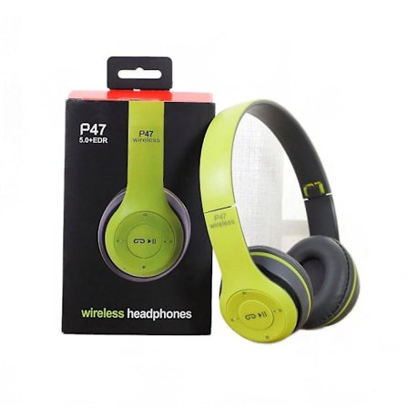 Gula trådlösa hörlurar, hopfällbar stereobas, Bluetooth-hörlurar, headset för barn, presenter, med mikrofon, Bluetooth 5.0-adapter, videospel