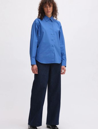 REMAIN Birger Christensen Boxy Shirt - Blue - 36
