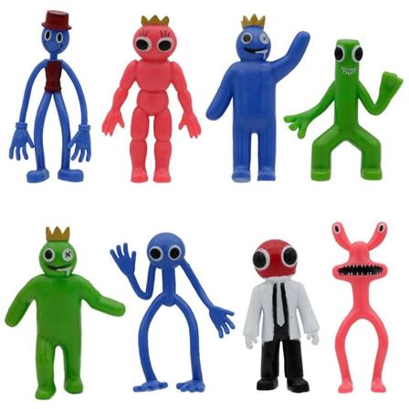 8 stk/sett Rainbow Friends leker Actionfigurer Festkake Topper Hjemmedekorasjon Gaver