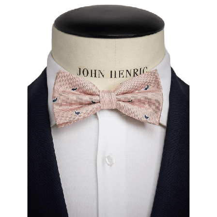 John Henric Bow Tie Small Paisley Kostymtillbehör Herr Rosa ONESIZE
