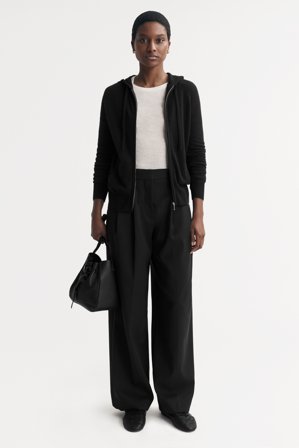 Soft Goat - Zip Hoodie - Women cashmere sweater - M - Black