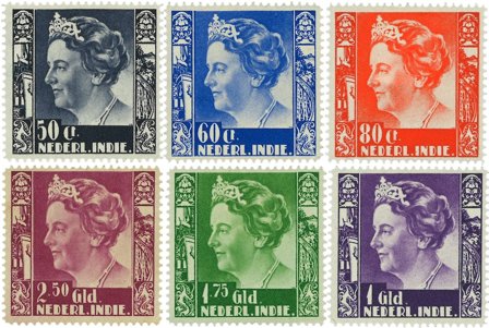 Hollandsk Ostindien - NVPH 205-210 - Ubrugt