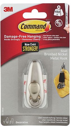 COMMAND METALLKROK CLASSIC RUND MEDIUM I BØRSTET NIKKEL FC12-BN
