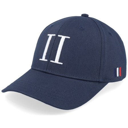 Les Deux - Blauw adjustable Cap - Encore Organic Baseball Cap Dark Navy/White Adjustable @ Hatstore