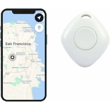 Smart Bluetooth Tracker & Key Finder, Key Finder Enhed med App, GPS Tracking til Børn, Nøgler, Bagage, APP Kontrol Kompatibel iOS Android, 1 Pakke,
