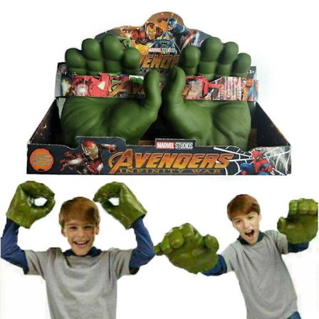 Avengers Hulk -hanskat Smash Hands Lasten Cosplay-lelu Pari Nyrkkejä BY