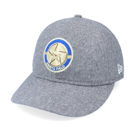 New Era - MLB Grå unconstructed Caps - Flannel Patch 9FIFTY Retro Crown Heather Grey Adjustable @ Hatstore