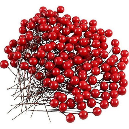 150 stk Julerødbær Kunstige Kransdekorasjoner