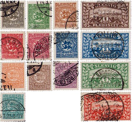 Slesvig 1920 - AFA 15-28 - Stemplet