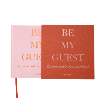 Printworks Gästbok Kontor & papper Orange 23,5x24x2,5cm