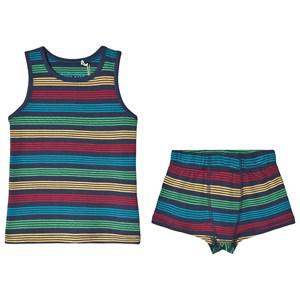 Kids - Frugi Tobermory Rainbow Stripe Underwear Set 2-3 years - Underwear - 2-3 years - Navy