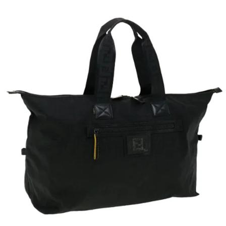 Fendi Vintage, Pre-owned Canvas travel-bags Zwart, Dames, Maat:ONE Size,leer