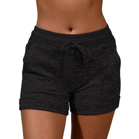 Kvinnor Activewear Casual Shorts Fickor Dragsko High Waist Sp