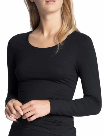 Calida Natural Comfort Top Long-Sleeve - Black - XS