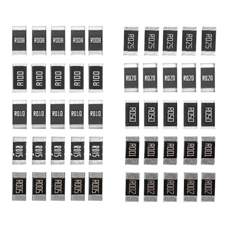 50 stk. Legering Modstand 2512 Smd Modstand Test Kit, 10 stk. x 5 stk. 50 stk. R001 R002 R005 R008 R010 R