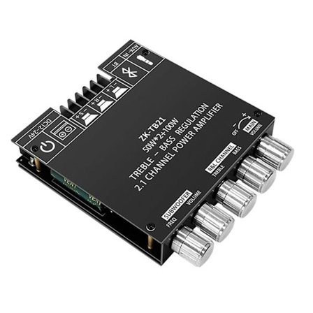 Zk-tb21 2.1 Kanal Forstærker Bluetooth Digital Effektforstærker Modul 50wx2 +100w Diy