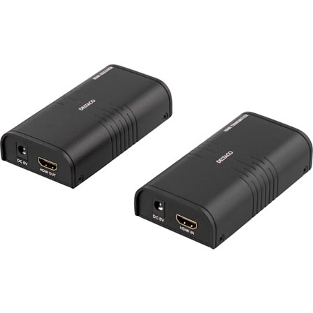 Ethernet HDMI extender, 120 meters in 1080P with Cat6, black