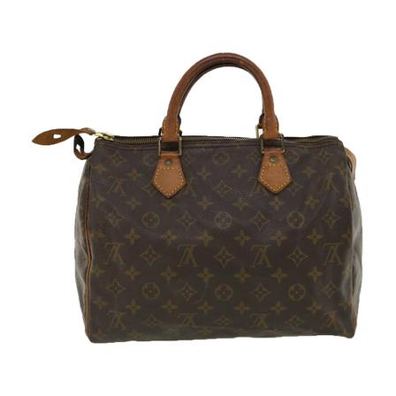 Louis Vuitton Vintage, Pre-owned Speedy 30 Monogram Handbag Bruin, unisex, Maat:ONE Size,leer