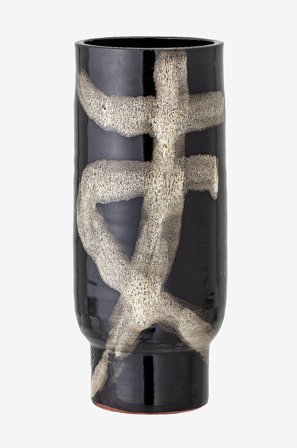 Bloomingville - Vefa Dekorvas, Svart, Terrakotta - Svart - Krukor & vaser - Från Homeroom