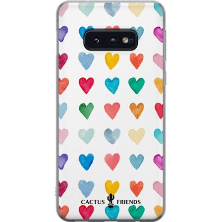 Yhteensopiva Puhelinkuori Samsung Samsung Galaxy S10e Cactus and Friends - Watercolor Love Grid