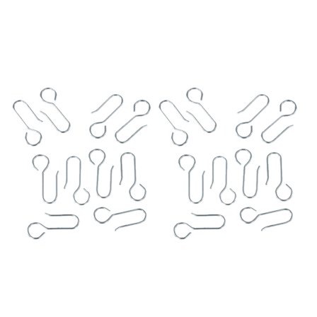 Holdbare metal S-formede skinnekroge gardinbånd med krogtilbehør