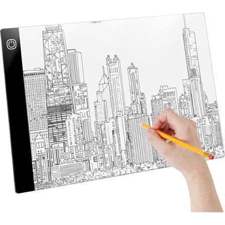 LED-belyst tegnebrett, LED-lyspanel for diamantmaling, design, maling, skissering, tatovering, tegnebrett for barn og kunstnere