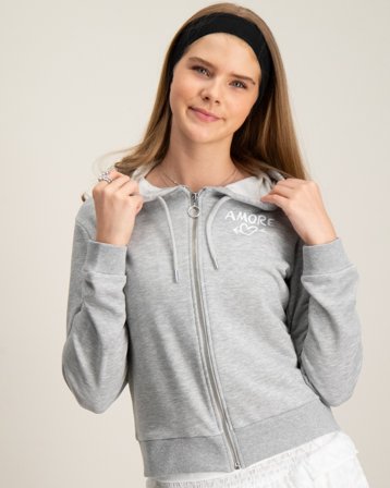 RYVLS Zip Hoodie Gris Sweats à capuche Fille - Kids Brand Store