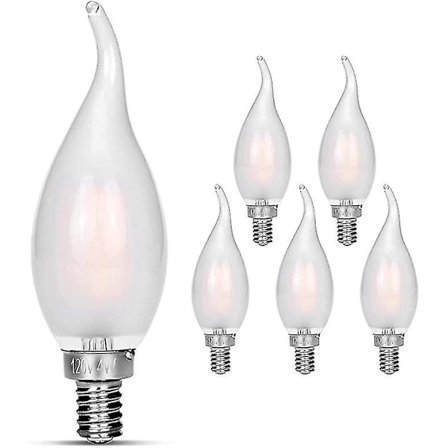 6 kpl E14 4W LED-hehkulankapolttimoa, liekinmuotoinen 4x4x13cm