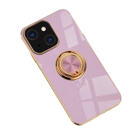 IPhone 13 TPU-skal med en ringhållare - Lila Lila
