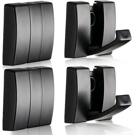 Koukut 4 kpl Piilotettu koukku Pyyhekoukku Seinäkoukku Pyyhekoukut Ripustuskoukut Piilotettu taitettava koukku Vaatekoukku Avaruusalumiini Työpöytä 