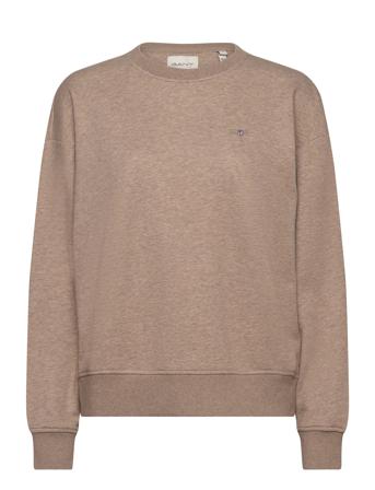Rel Shield C-Neck Sweat Sweat-shirt Genser Brun GANT*Betinget Tilbud