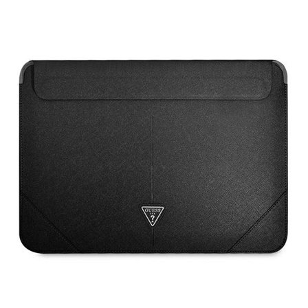 Guess Saffiano Triangle Logo -kotelo 14" kannettavalle tietokoneelle - musta