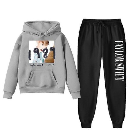 Hettegenser og bukseantrekk med Taylor Swift 1989-trykk for barn (6-10 år)