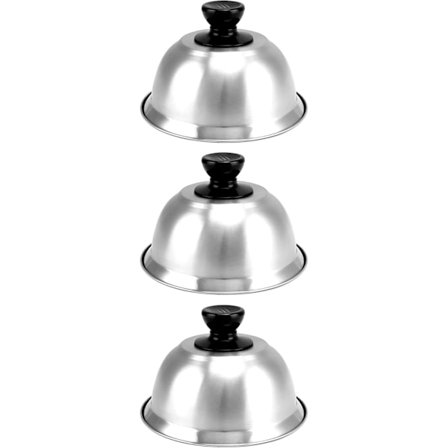 3-pakning Burgerlock, Smeltekupol, Rustfritt Stål, 16 x 10 cm, For Hamburger