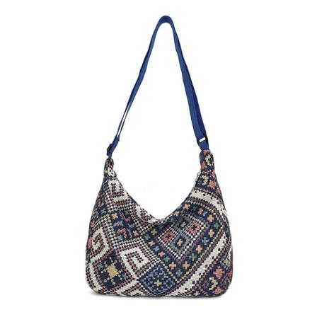 Canvasväska Stor Kapacitet Tote Bag Etnisk Stil Enstaka Axel Cross-body Väska För Kvinnorstyle4