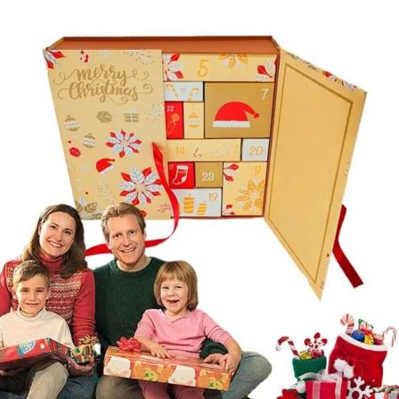 24 STK Jule-adventskalender gaveæske Børn Jul nytår Slikkager Indpakningspapir Æske Julegaveæske Hjemmeindretning