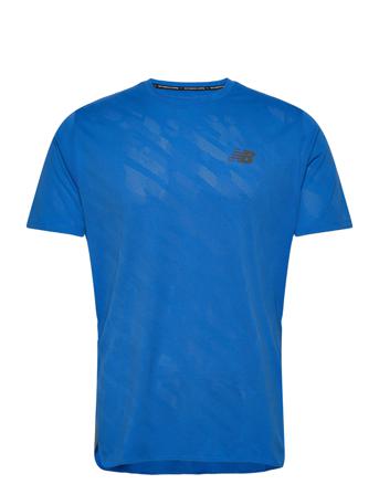 Q Speed Jacquard Short Sleeve T-shirts Short-sleeved Blå New Balance