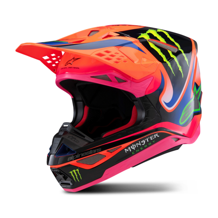 Alpinestars S-M10 Deegan ECE06 MX Helmet Orange Fluo/Purple/Pink XL